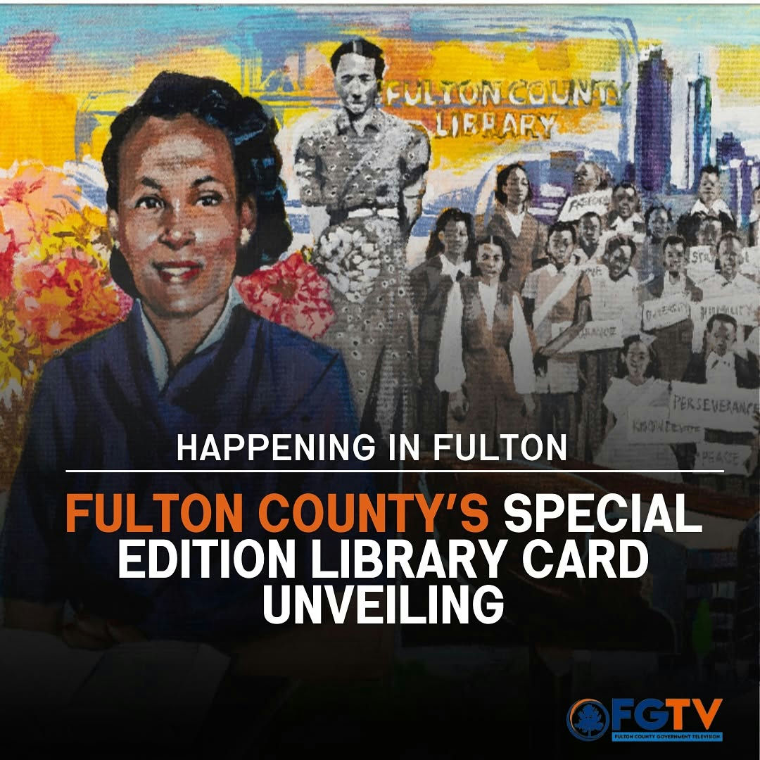 **Fulton County Celebrates 30 Years of the Auburn Avenue Research Library with a Special Edition Library Card** For three decades, the Auburn Avenue Research Library has been a cornerstone of history, culture, and literacy in Fulton County. To honor this legacy, a stunning special edition library card has been designed by renowned artist Charly Palmer. His artwork embodies the resilience, impact, and importance of libraries in shaping communities. Watch the full story now on YouTube. Visit their link in bio for details. Fulton County is inviting the community to witness this historic moment. Don’t miss the chance to celebrate 30 years of knowledge, culture, and history.