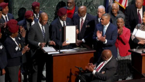 Atlanta City Council proudly commemorates the historic contributions of the U.S. Army 555th Parachute Infantry, famously known as the "Triple Nickles." During World War II, this courageous airborne unit was pivotal in "Operation Firefly," bravely tackling fires ignited by Japanese bombs on the U.S. West Coast. Their unparalleled dedication not only safeguarded lives and landscapes but also set the stage for a transformative era, paving the way for the desegregation of U.S. Army combat units post-war. This honor acknowledges their valor and the lasting impact of their service on military integration and civil rights. Join in celebrating their legacy and learn more about their fascinating history and contributions. Follow updates for future events and tributes. #TripleNickles #MilitaryHistory #AtlantaHonors #WWII #OperationFirefly #Desegregation #ArmyLegacy #HeroicService #HistoricMoment #PioneersOfChange